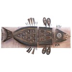 Georges Pelletier, Glazed ceramic fish sculpture, signed, Circa 1970, France.