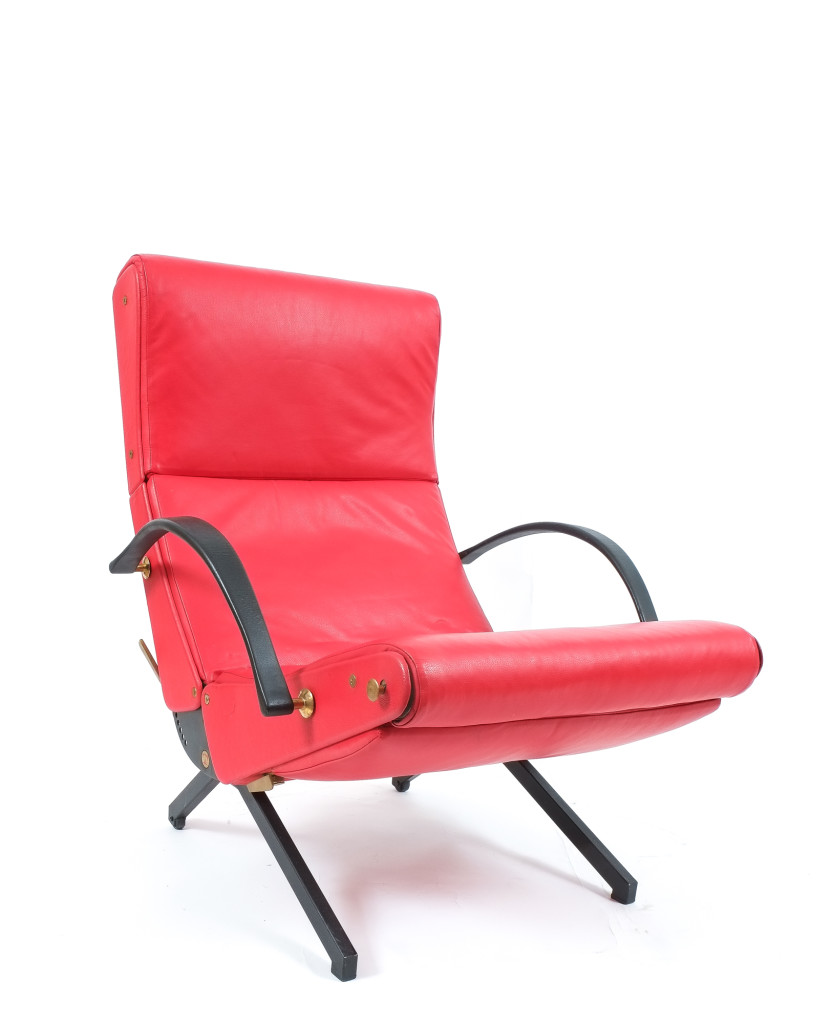 1950 Osvaldo Borsani P40 Leather Armchair on RubyLUX.com