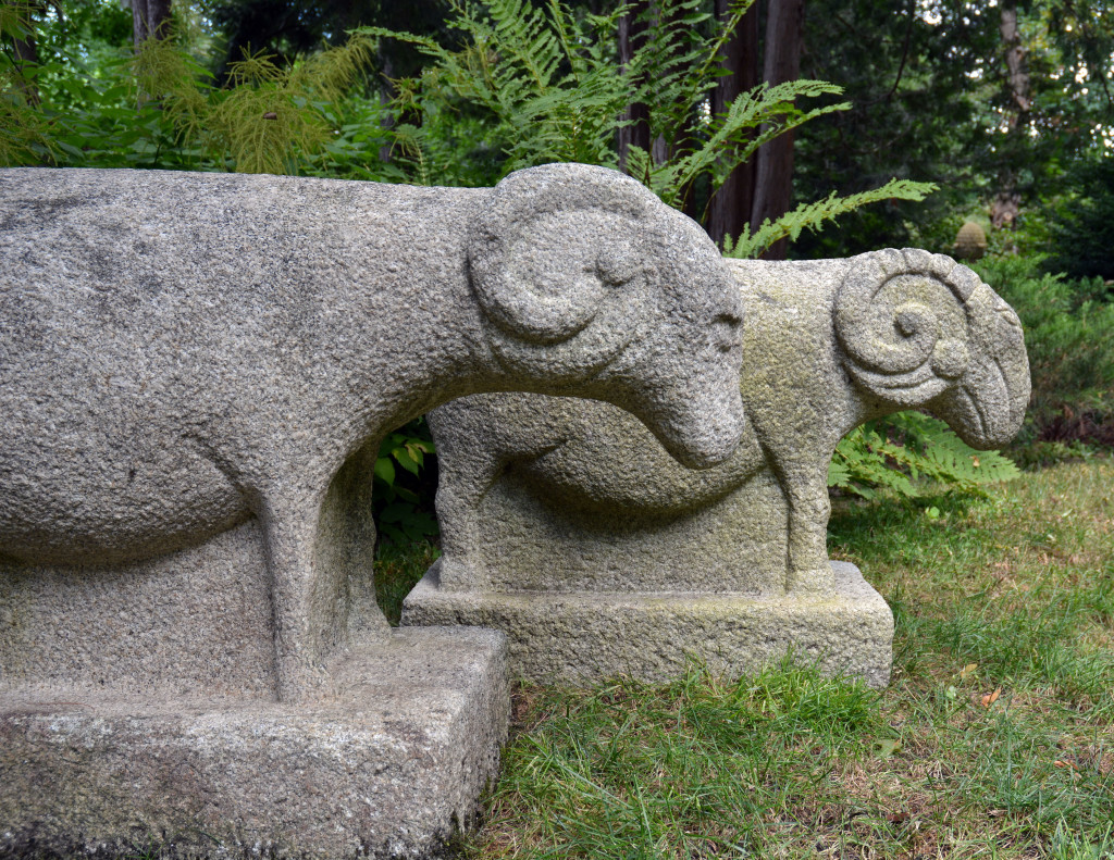 Whimsical Pair of Rams from Barbara Israel.
