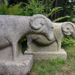 Whimsical Pair of Rams from Barbara Israel.