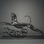 A Pair of Playful Bronze Greyhounds at Hirschl & Adler. How magnificent.