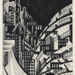 An antique, yet "modern" old print from American painter and printmaker Louis Lozowick.