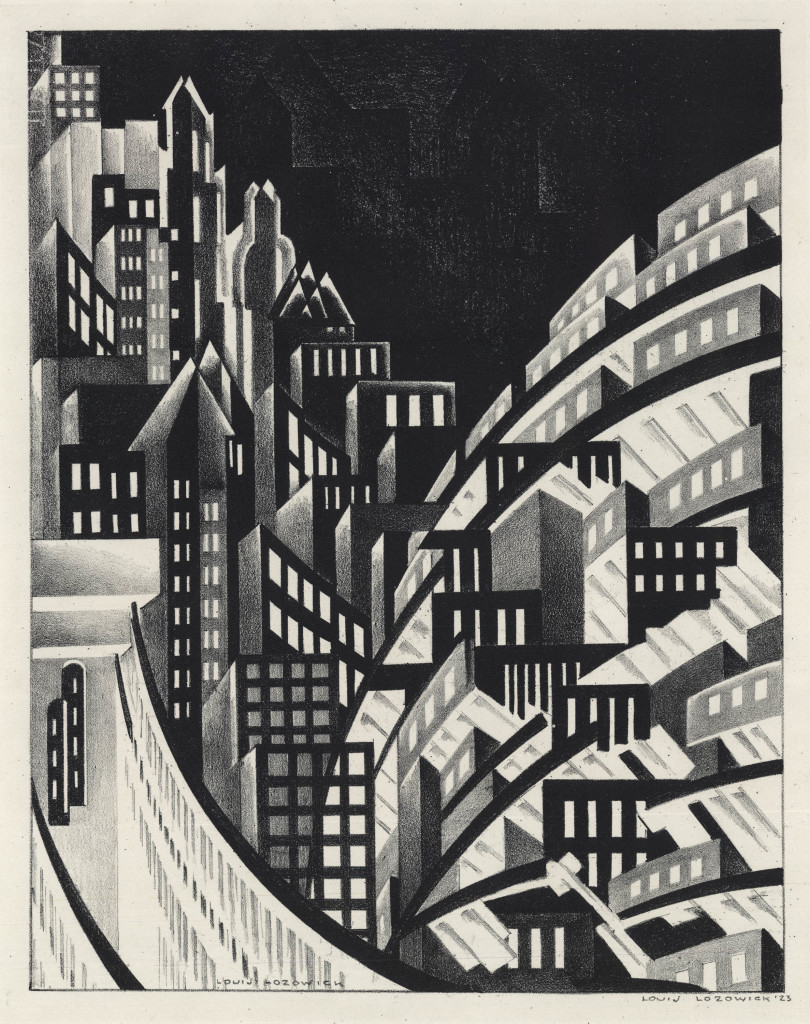 An antique, yet "modern" old print from American painter and printmaker Louis Lozowick.