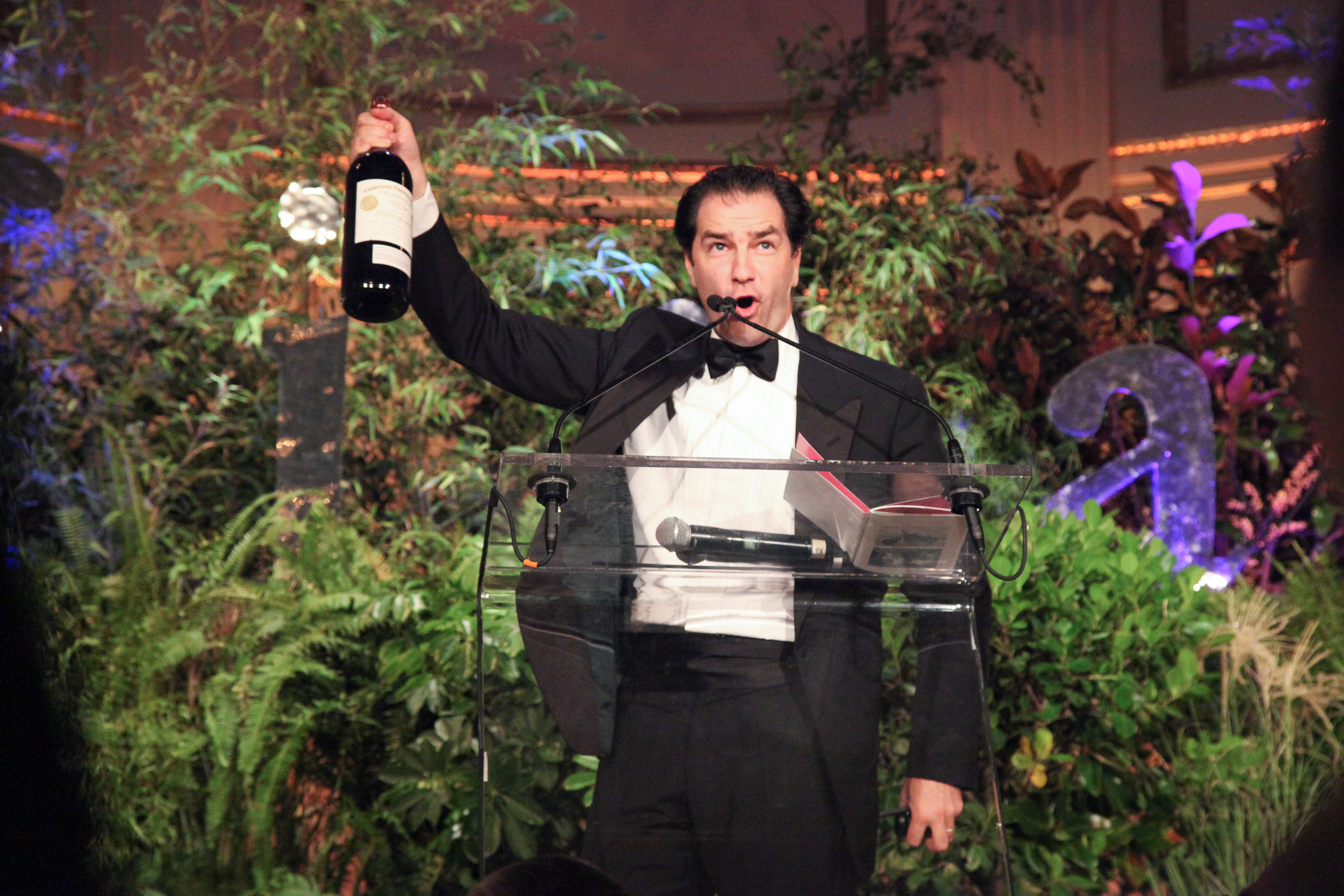 As soon as he stood on the stage, Christie’s Adrien Meyer, (Senior Vice President, International Director of Impressionist & Modern Art at Christie's), showed a magnum of Cheval Blanc and asked, ‘Anyone interested at 100 dollars?’ In the historic New York Plaza Hotel ballroom, hands rose in the air, so did the price.