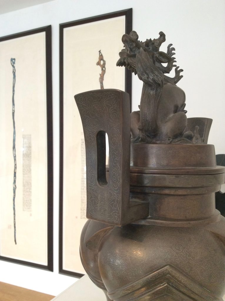 A silver-inlaid bronze tripod censer and cover, signed Shishou & dated 1426. Ming/Qing Dynasty, 15th/17th century. Robert Hall at Michael C. Hughes