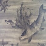 Details of a large aquatic scroll painting, ink on paper, signed Guo Fu. Probably 19th Century. Michael C. Hughes