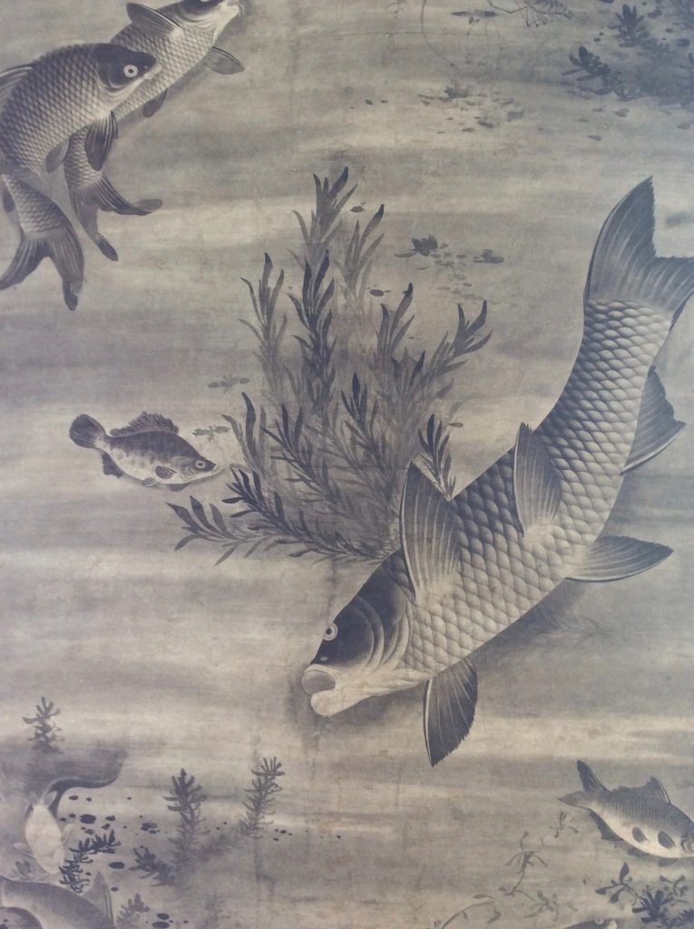 Details of a large aquatic scroll painting, ink on paper, signed Guo Fu. Probably 19th Century. Michael C. Hughes