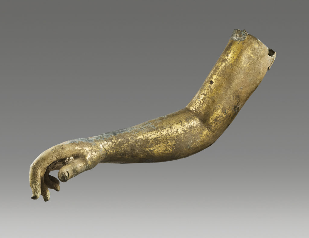 Gilded Arm Of An Equestrian Graeco – Roman, (1st century B.C. – 2nd century A.D.)Gilded bronze