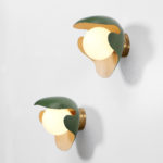 Halle Suenson Brass, lacquered brass and opal glass