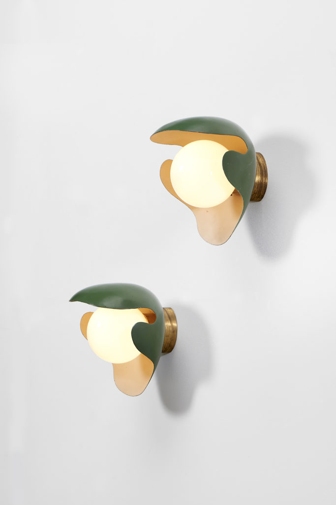 Halle Suenson Brass, lacquered brass and opal glass