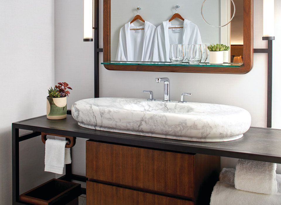 The James New York - NoMad New York City, New York wall indoor room sink bathroom tap plumbing fixture interior design furniture bathroom cabinet Suite floor ceramic bathroom sink product bathroom accessory