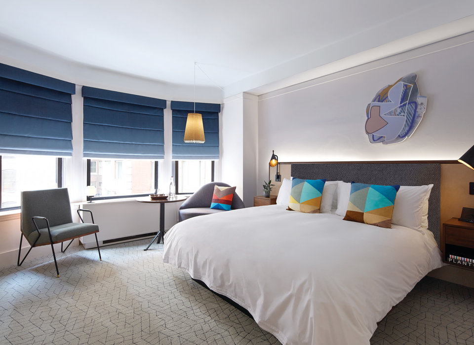The James New York - NoMad New York City, New York indoor bed wall floor room ceiling property Bedroom real estate interior design scene home Suite window hotel